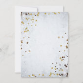 Gold Stars Elegant Kerstfeest Kaart (Achterkant)