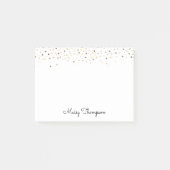 Gold Stars Elegante scriptnaam Post-it® Notes (Voorkant)