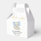 Gold Stars Elephant Baby shower Favoriete Box Bedankdoosjes (Voorkant Zijde)