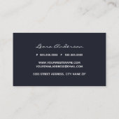 Gold Stars en Navy Blue Visitekaartje (Achterkant)