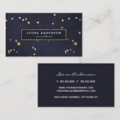 Gold Stars en Navy Blue Visitekaartje (Voorkant / Achterkant)