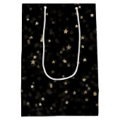 Gold Stars en Stippen 45e verjaardag Middelgrote G Medium Cadeauzakje (Achterkant)