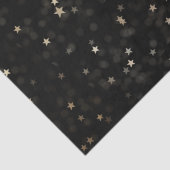 Gold Stars en Stippen op zwart Tissuepapier (Detail)
