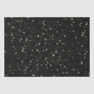 Gold Stars en Stippen op zwart Tissuepapier