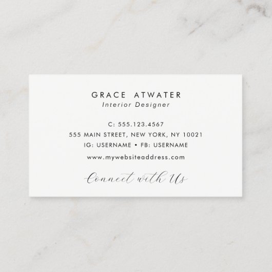 Gold Stars Event Planner Zwart Visitekaartje (Achterkant)