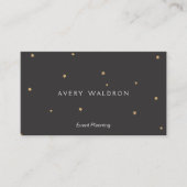 Gold Stars Event Planner Zwart Visitekaartje (Voorkant)