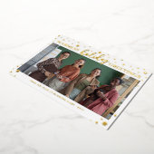 Gold Stars Flares Warmste Vakantie Groeten Folie Feestdagenkaart (Gedraaid)