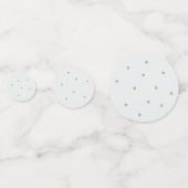 Gold Stars & Fluffy Grey Clouds Baby shower Confetti (Achterkanten)