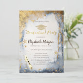 Gold Stars Glitter Afstudeerder Pet Waterverf Kaart (Staand voorkant)