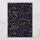 Gold Stars Graduation Party Folie Uitnodiging (Achterkant)