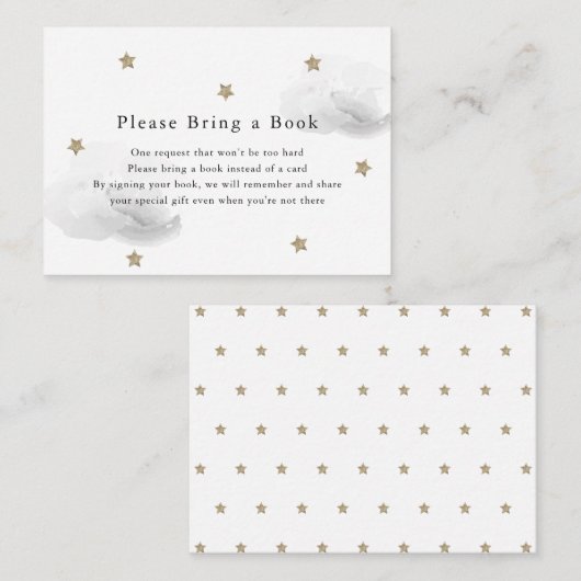 Gold Stars & Grey Clouds Neem a.u.b. een Kaart mee (Voorkant / Achterkant)