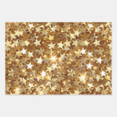 Gold Stars Hearts Confetti Inpakpapier Vel (Voorkant 3)