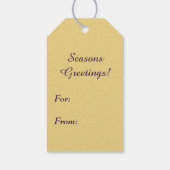 Gold Stars Holiday Bulb Cadeaulabel (Achterkant)