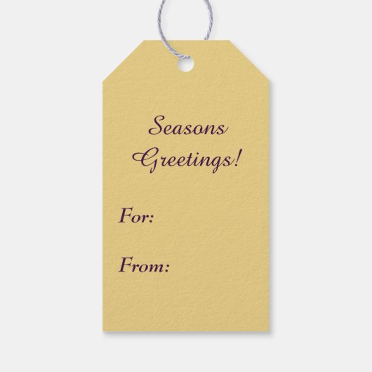 Gold Stars Holiday Bulb Cadeaulabel (Achterkant)