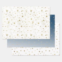 Gold Stars Inpakpapier Vel