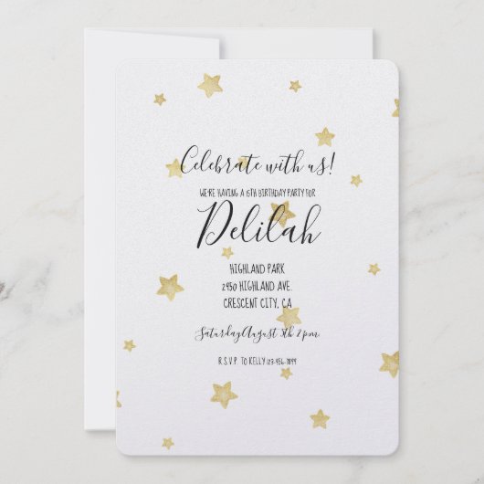 Gold Stars Kaart (Voorkant)