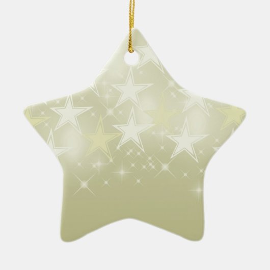Gold Stars Keramisch Ornament (Voorkant)
