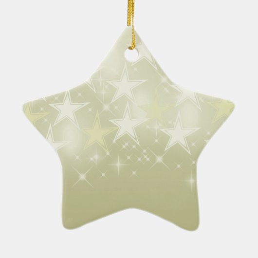 Gold Stars Keramisch Ornament (Achterkant)