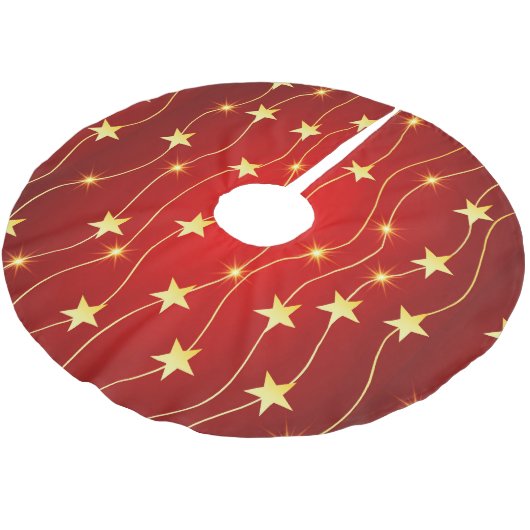 Gold Stars Kerstboom Rok (Gekanteld)
