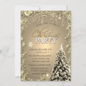 Gold Stars, kerstboomfeestfeest Kaart (Voorkant)