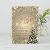 Gold Stars, kerstboomfeestfeest Kaart (Staand voorkant)