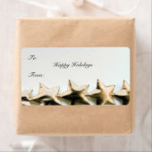 Gold Stars kerstcadeau-Label Etiket (Insitu)