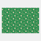 Gold Stars kerstfeestdag Inpakpapier Vel (Voorkant 3)