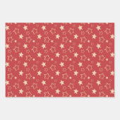 Gold Stars kerstfeestdag Inpakpapier Vel (Voorkant 2)