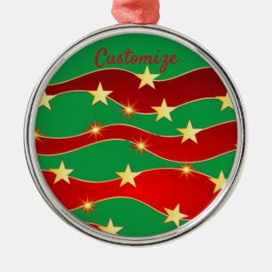 Gold Stars Kerstmis Thunder_Cove Metalen Ornament