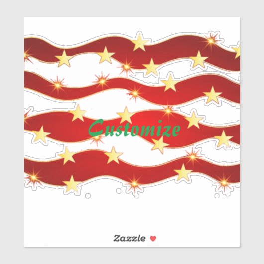 Gold Stars Kerstmis Thunder_Cove Sticker (Vel)