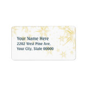 Gold Stars-label voor kerstretour Etiket (Voorkant)