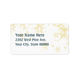 Gold Stars-label voor kerstretour Etiket