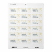 Gold Stars-label voor kerstretour Etiket (Full Sheet)