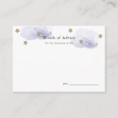 Gold Stars & lavendel Clouds Baby shower Advies Informatiekaartje (Voorkant)