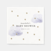 Gold Stars & Lavendel Clouds Baby shower Papier Servet (Voorkant)