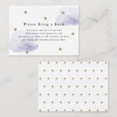 Gold Stars Lavendel Wolken Neem alsjeblieft een bo Informatiekaartje (Voorkant / Achterkant)