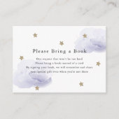 Gold Stars Lavendel Wolken Neem alsjeblieft een bo Informatiekaartje (Voorkant)