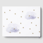 Gold Stars & Lavender Clouds Baby shower Gastenboek (Achterkant)