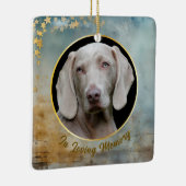 Gold Stars Lijst op Wood Pet Memorial Keramisch Ornament (Rechts)