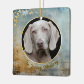 Gold Stars Lijst op Wood Pet Memorial Keramisch Ornament (Links)