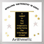 Gold Stars Magician Pet Spelling Rekenen Folie Afdrukken (Voorkant)