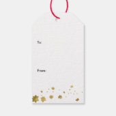 Gold Stars "Merry Kerstmis" Cadeaulabel (Achterkant)