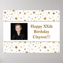 Gold Stars met berichtfoto 's avonds