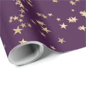 Gold Stars Minimalist Elegant Cadeaupapier (Rol Hoek)
