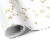Gold Stars Minimalist Elegant Cadeaupapier (Rol Hoek)