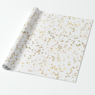 Gold Stars Minimalist Elegant Cadeaupapier
