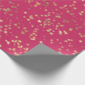Gold Stars Minimalist Elegant Cadeaupapier (Hoek)