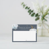 Gold Stars & Moon Baby shower Advice Cards Informatiekaartje (Staand voorkant)