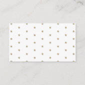 Gold Stars & Moon Baby shower Luier Raffle Ticket Informatiekaartje (Achterkant)