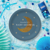 Gold Stars & Moon Baby shower Papier Bord (Feest)